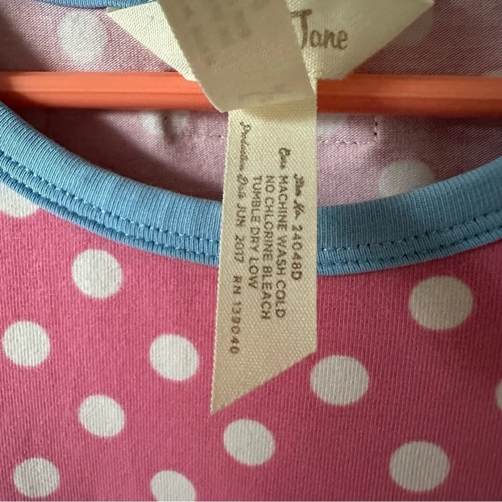 Matilda Jane Make Believe Collecting Leaves Lap Dress Size 6 Pink Polka Dot